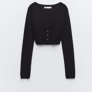 Zara Black Knit Top